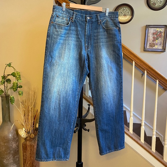 Lucky Brand Dungaress 181 Relaxed Straight Medium Wash Size 36x30 - Picture 3 of 15